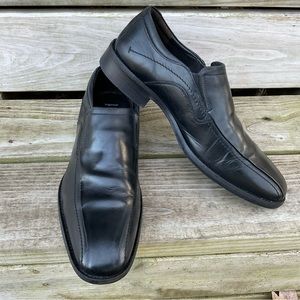 Johnston Murphy Sheepskin Loafers Black Leather Slip On Dress Casual Shoes 11